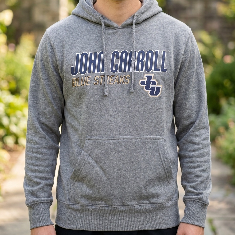 John Carroll University Blue‎ Streaks Pel Athletic Gray Pullover Hoodie M